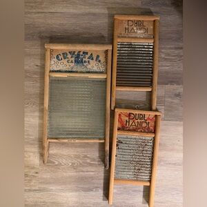 Vintage Washboards Set of 3 Columbus Ohio wood